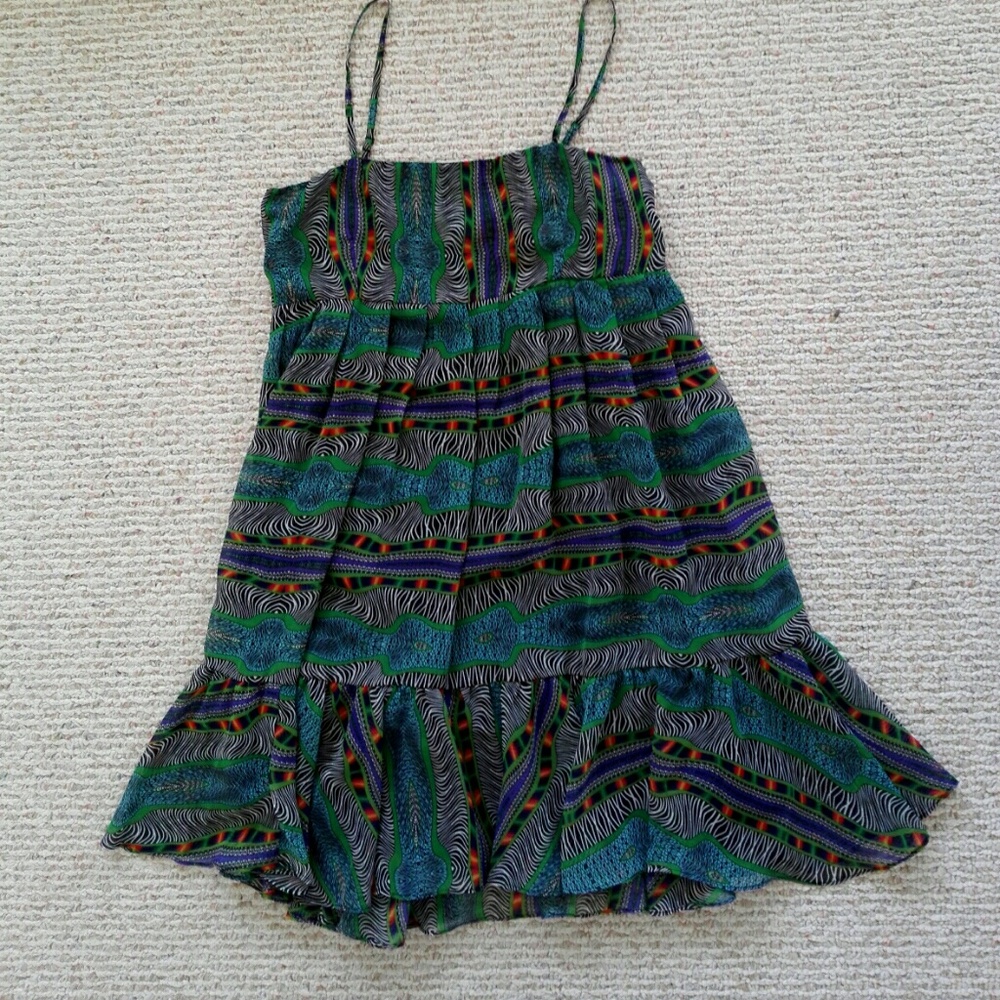 BB Dakota graphic bohemian chiffon dress